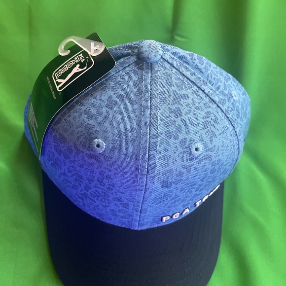 PRO SERIES PGA Tour Golf Professional Moisture Blue Curved Bill Adults Hat Cap - Picture 2 of 7